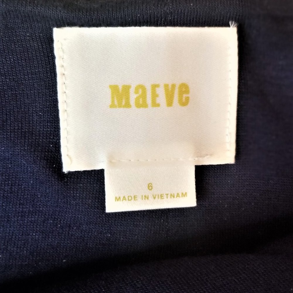 MAEVE Anthropologie Faux Wrap Pencil Skirt Navy Floral 6 - Picture 4 of 6